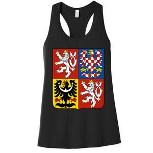 Czech Republic Coat Of Arms Flag Souvenir Prague Women's Racerback Tank