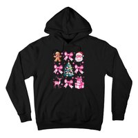 Cute Retro Coquette Bow Christmas Tree Hoodie