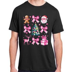 Cute Retro Coquette Bow Christmas Tree Adult ChromaSoft Performance T-Shirt