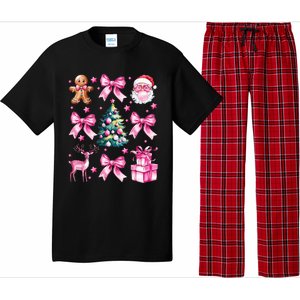 Cute Retro Coquette Bow Christmas Tree Pajama Set