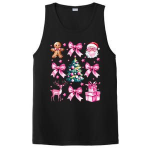 Cute Retro Coquette Bow Christmas Tree PosiCharge Competitor Tank