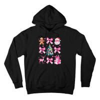 Cute Retro Coquette Bow Christmas Tree Tall Hoodie