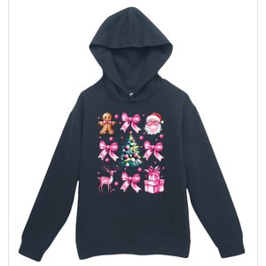 Cute Retro Coquette Bow Christmas Tree Urban Pullover Hoodie