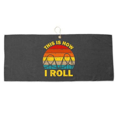 Cool Roller Coaster For  Amusement Theme Park Retro Large Microfiber Waffle Golf Towel