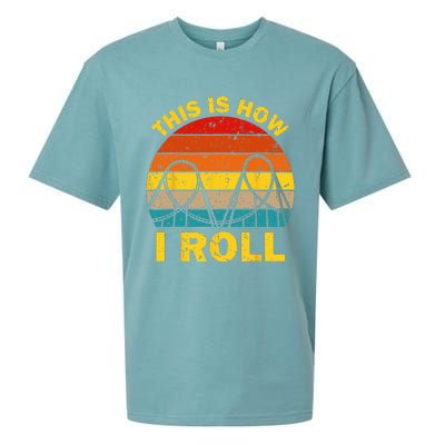 Cool Roller Coaster For  Amusement Theme Park Retro Sueded Cloud Jersey T-Shirt