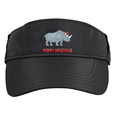Cute Rhino Christmas Tree Lights Xmas Holidays Great Gift Adult Drive Performance Visor