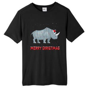 Cute Rhino Christmas Tree Lights Xmas Holidays Great Gift Tall Fusion ChromaSoft Performance T-Shirt