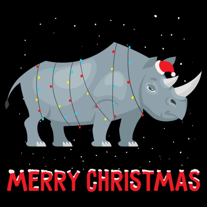 Cute Rhino Christmas Tree Lights Xmas Holidays Great Gift Mug