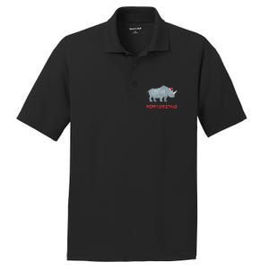 Cute Rhino Christmas Tree Lights Xmas Holidays Great Gift PosiCharge RacerMesh Polo