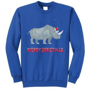 Cute Rhino Christmas Tree Lights Xmas Holidays Great Gift Sweatshirt