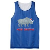 Cute Rhino Christmas Tree Lights Xmas Holidays Great Gift Mesh Reversible Basketball Jersey Tank