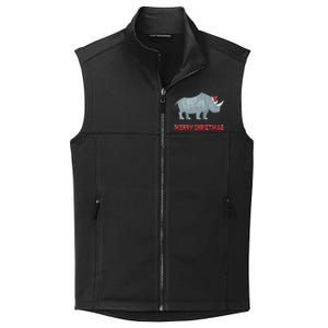 Cute Rhino Christmas Tree Lights Xmas Holidays Great Gift Collective Smooth Fleece Vest