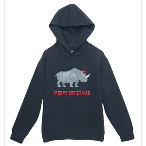 Cute Rhino Christmas Tree Lights Xmas Holidays Great Gift Urban Pullover Hoodie