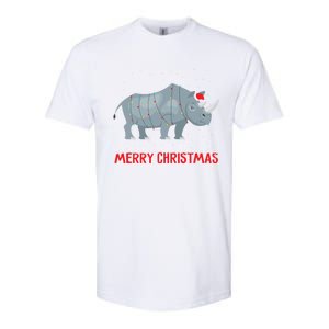 Cute Rhino Christmas Tree Lights Xmas Holidays Great Gift Softstyle CVC T-Shirt