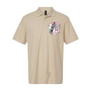 Cute Retro Christmas Santa Claus Christmas Vibes Funny Softstyle Adult Sport Polo