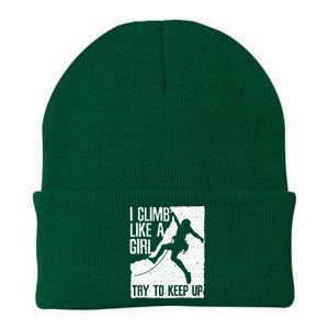 Cool Rock Climbing Design For Women Kids Climb Lovers Knit Cap Winter Beanie