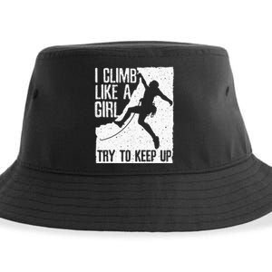 Cool Rock Climbing Design For Women Kids Climb Lovers Sustainable Bucket Hat