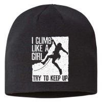 Cool Rock Climbing Design For Women Kids Climb Lovers Sustainable Beanie