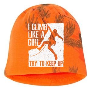 Cool Rock Climbing Design For Women Kids Climb Lovers Kati - Camo Knit Beanie