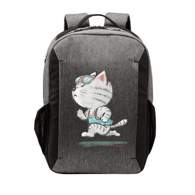 Cat Runner Cute Kitten Running Marathon Sports Toru Sanogawa Vector Backpack