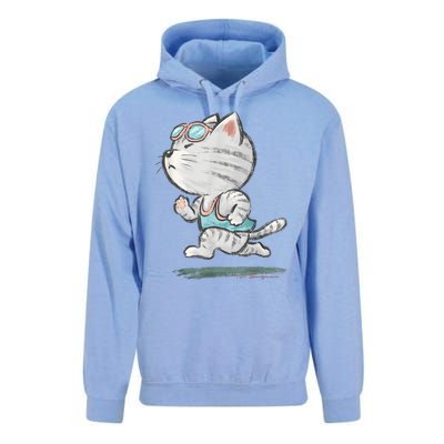 Cat Runner Cute Kitten Running Marathon Sports Toru Sanogawa Unisex Surf Hoodie