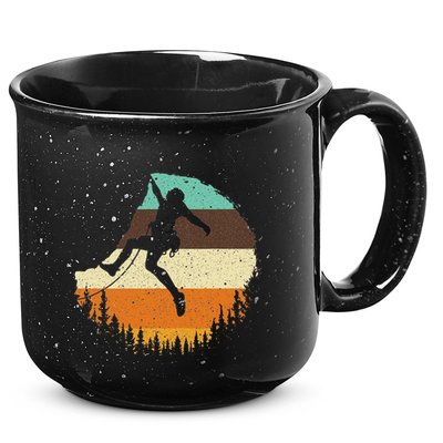 Cool Rock Climbing For Women Mountain Climber Bouldering 15oz Campfire Ceramic Mug