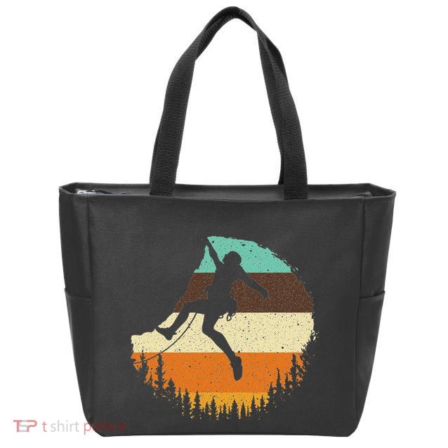 Cool Rock Climbing For Women Mountain Climber Bouldering Zip Tote Bag