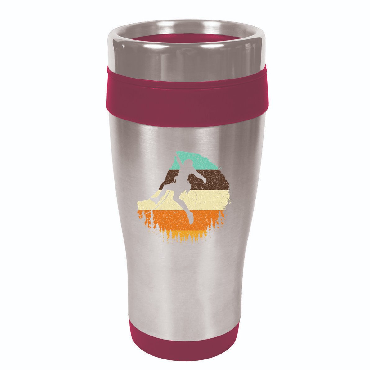 Cool Rock Climbing For Women Mountain Climber Bouldering 16oz Travel Tumbler