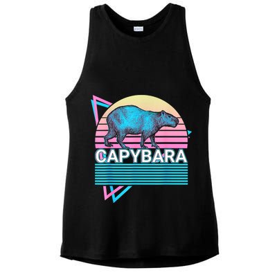 Capybara Retro Ladies PosiCharge Tri-Blend Wicking Tank