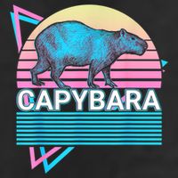 Capybara Retro Garment-Dyed Fleece Hoodie