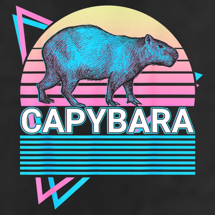 Capybara Retro Garment-Dyed Fleece Hoodie