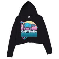 Capybara Retro Crop Fleece Hoodie