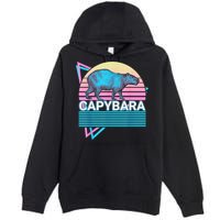Capybara Retro Premium Pullover Hoodie