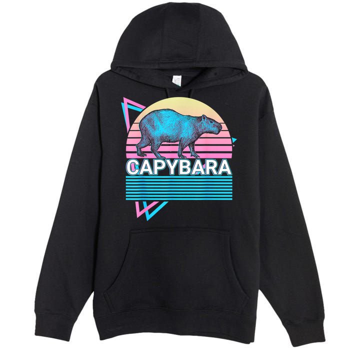 Capybara Retro Premium Pullover Hoodie