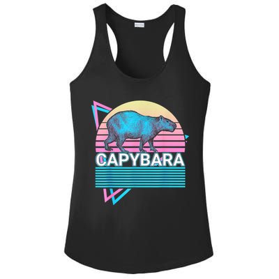 Capybara Retro Ladies PosiCharge Competitor Racerback Tank