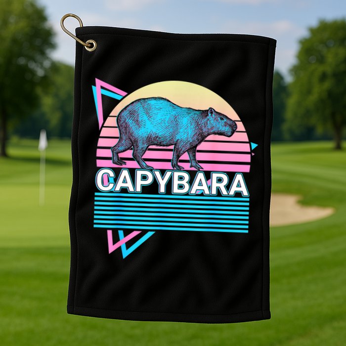 Capybara Retro Golf Towel