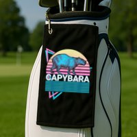 Capybara Retro Golf Towel