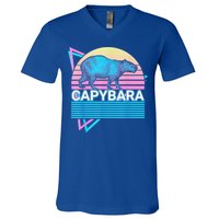 Capybara Retro V-Neck T-Shirt