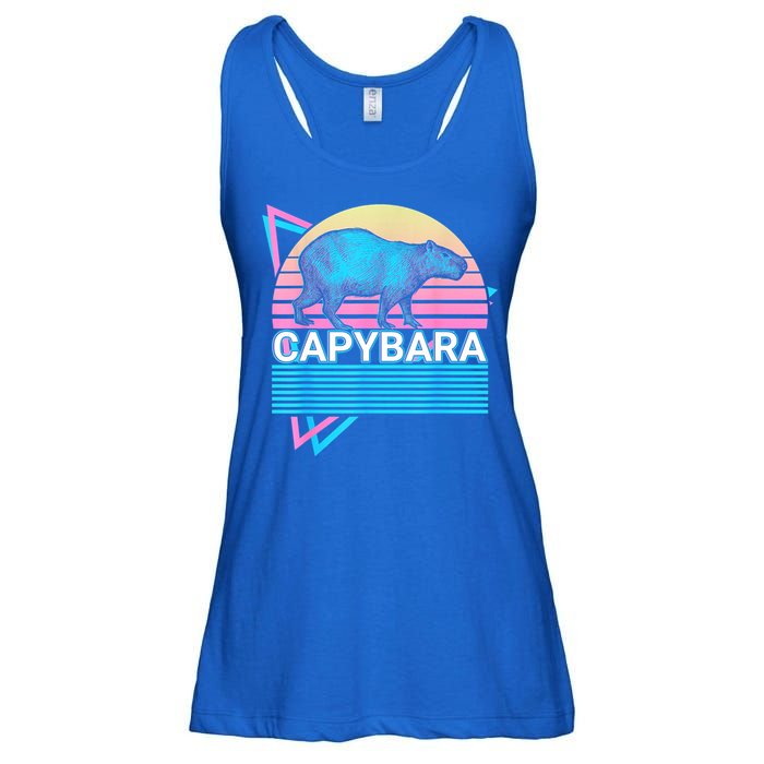Capybara Retro Ladies Essential Flowy Tank