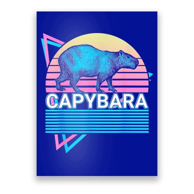 Capybara Retro Poster