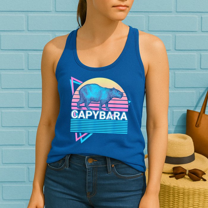 Capybara Retro Womens Tank Top