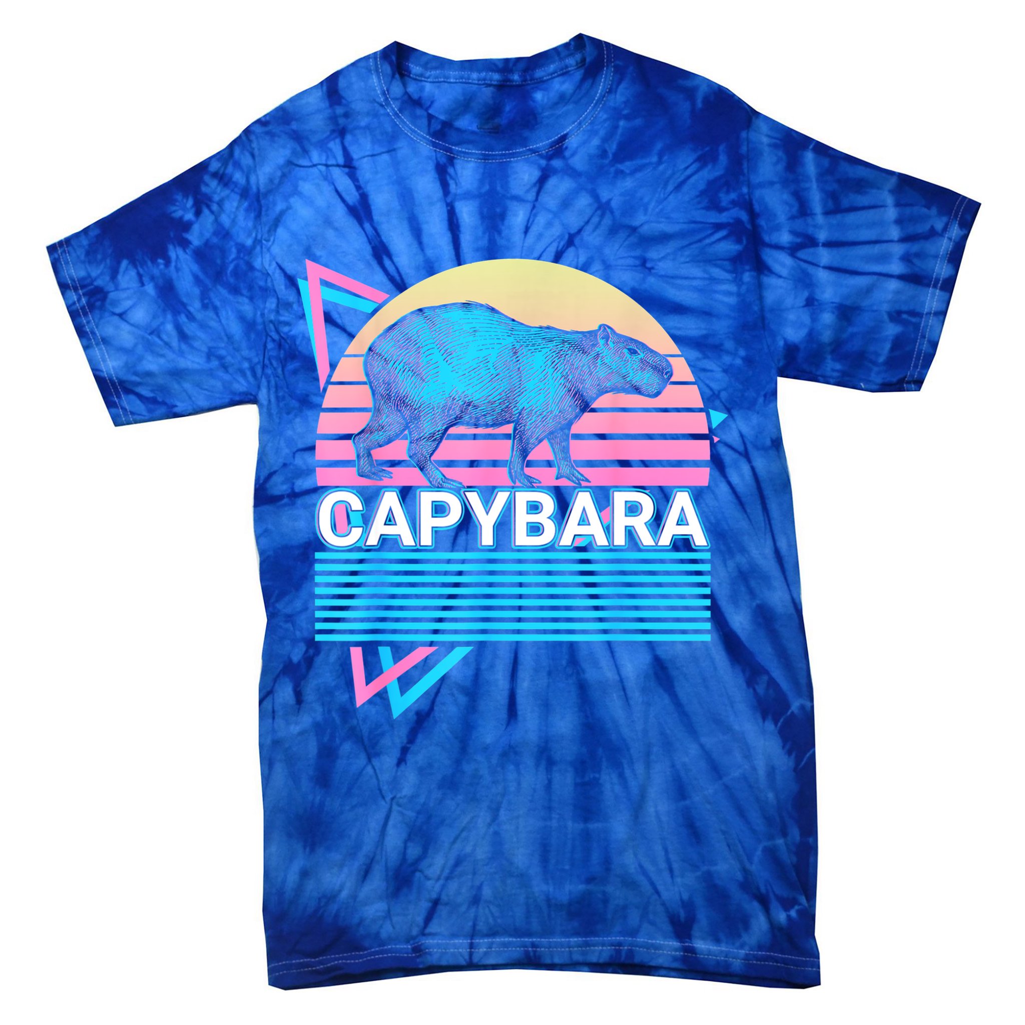 Capybara Retro Tie-Dye T-Shirt