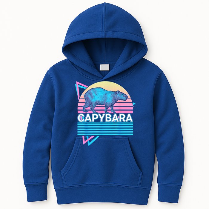 Capybara Retro Kids Hoodie