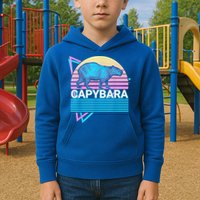 Capybara Retro Kids Hoodie