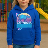 Capybara Retro Kids Hoodie