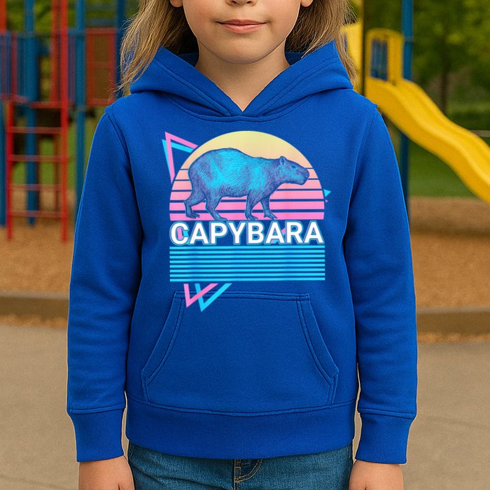 Capybara Retro Kids Hoodie