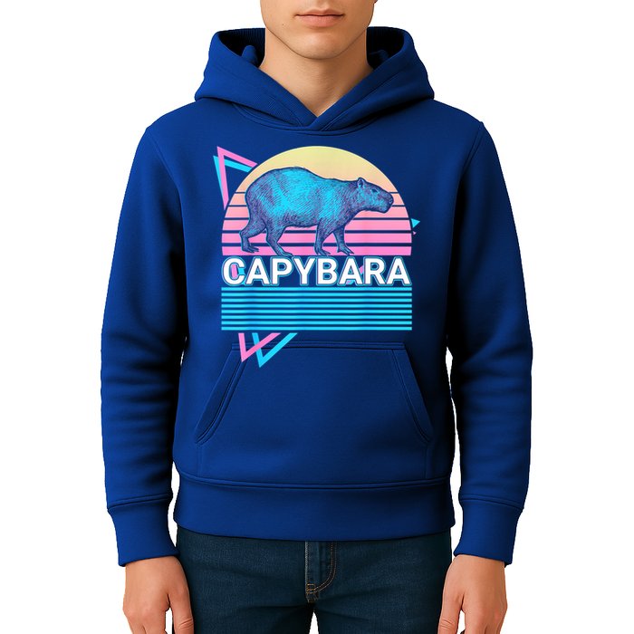 Capybara Retro Kids Hoodie