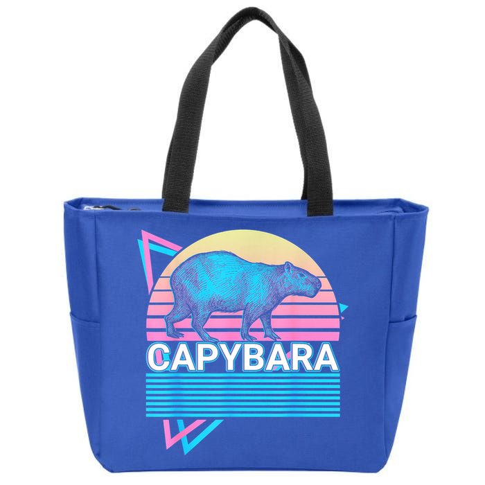 Capybara Retro Zip Tote Bag