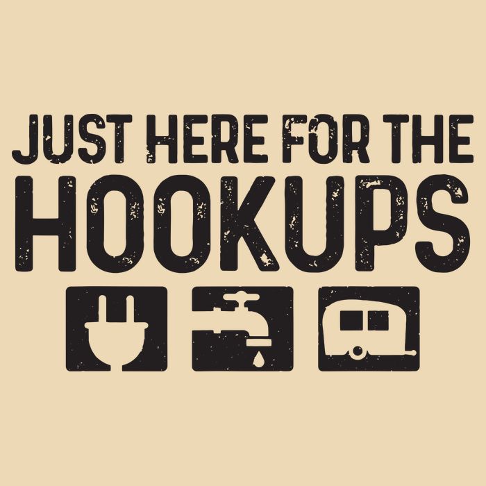 Camping Rv Caravan Motorhome Just Here For The Hookups Funny Bag