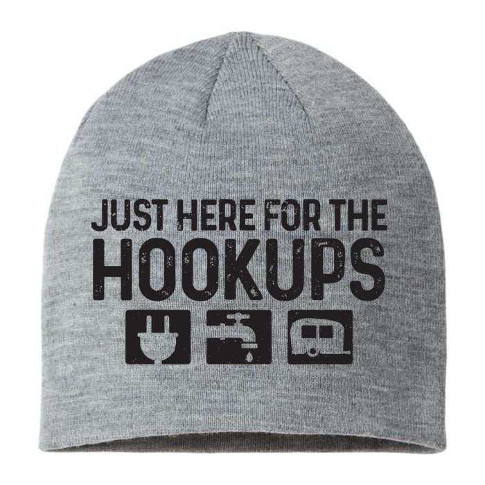 Camping Rv Caravan Motorhome Just Here For The Hookups Funny Sustainable Beanie